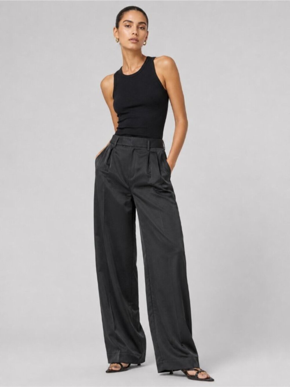 a new day Wide Leg Satin Pants - Picture 2 of 8